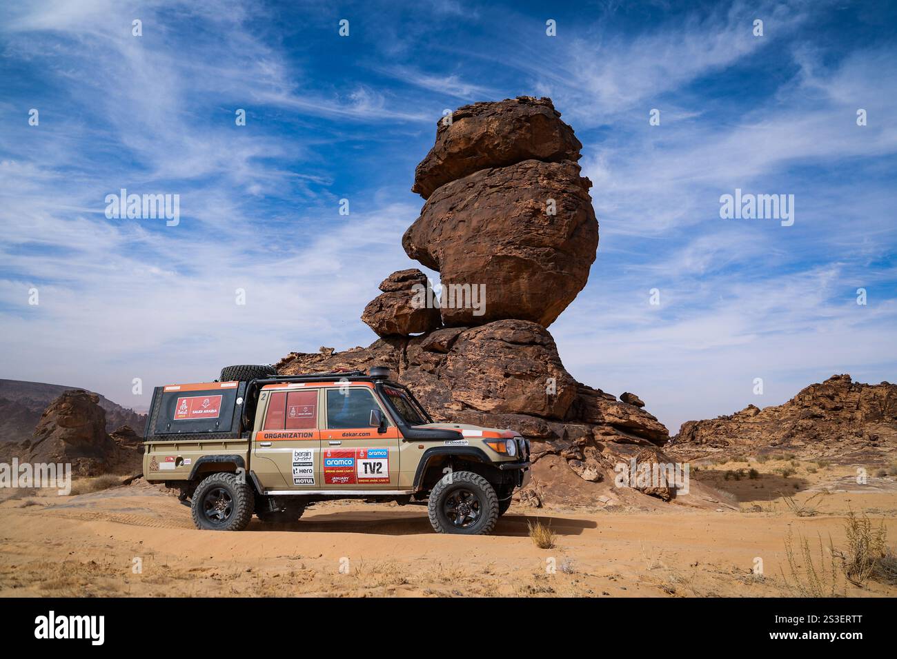 TV2 car during the Stage 5 of the Dakar 2025 on January 9, 2025 between