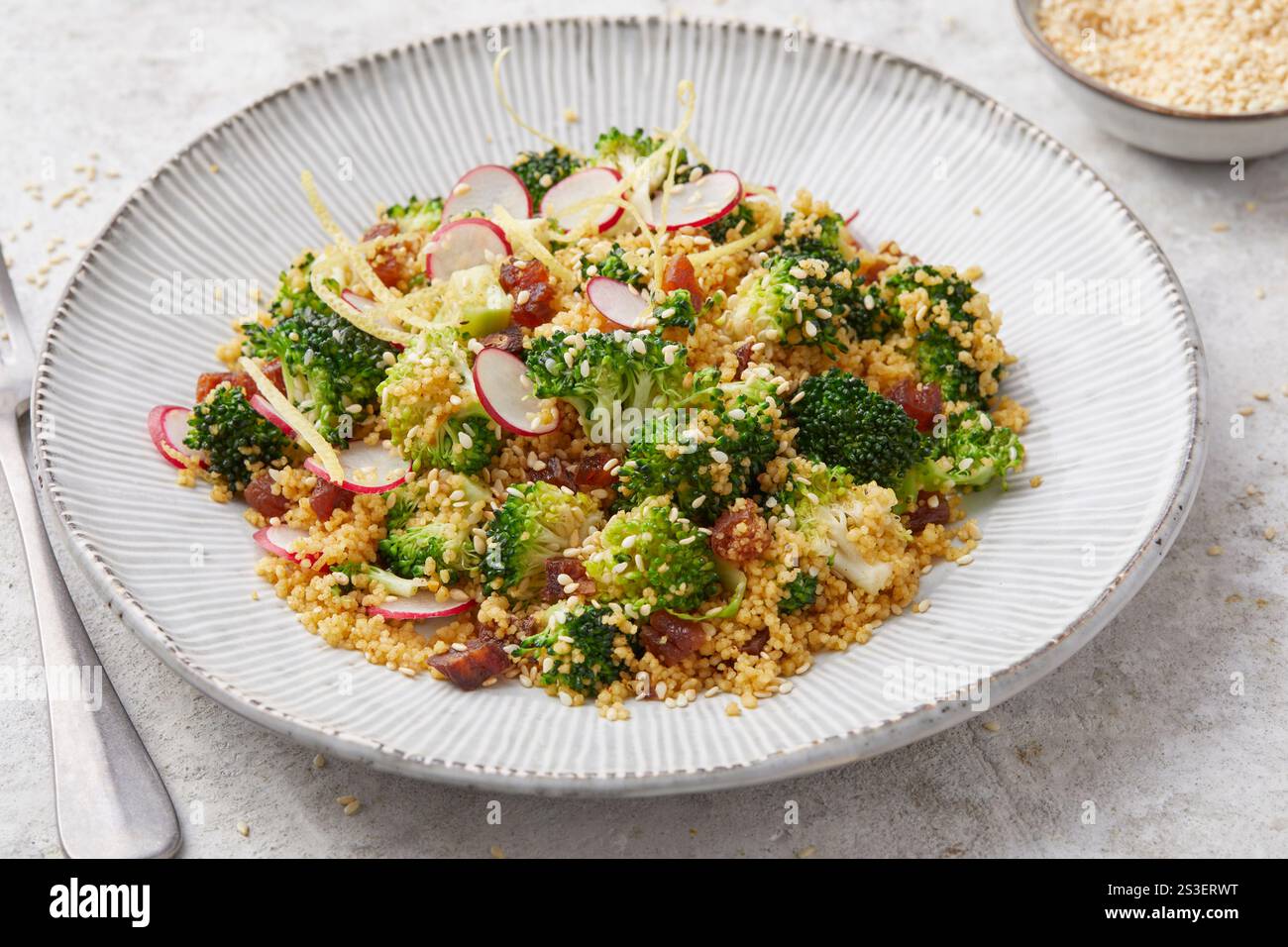 Broccoli and Couscous Salad Stock Photo - Alamy