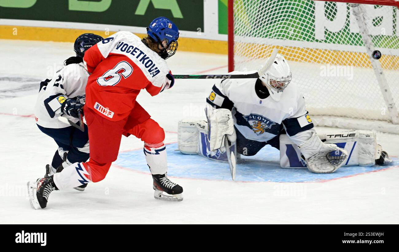 Linda Vocetkova of Czechia (6) during the 2025 IIHF U18 Women's World
