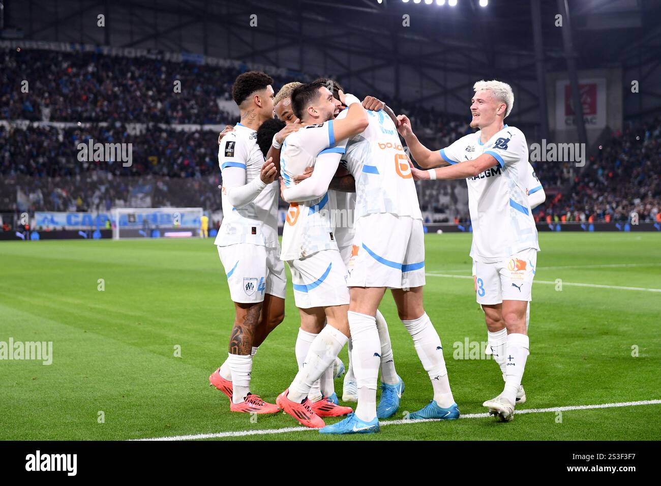 08 Neal MAUPAY (om) - 03 Quentin MERLIN (om) during the Ligue 1 ...