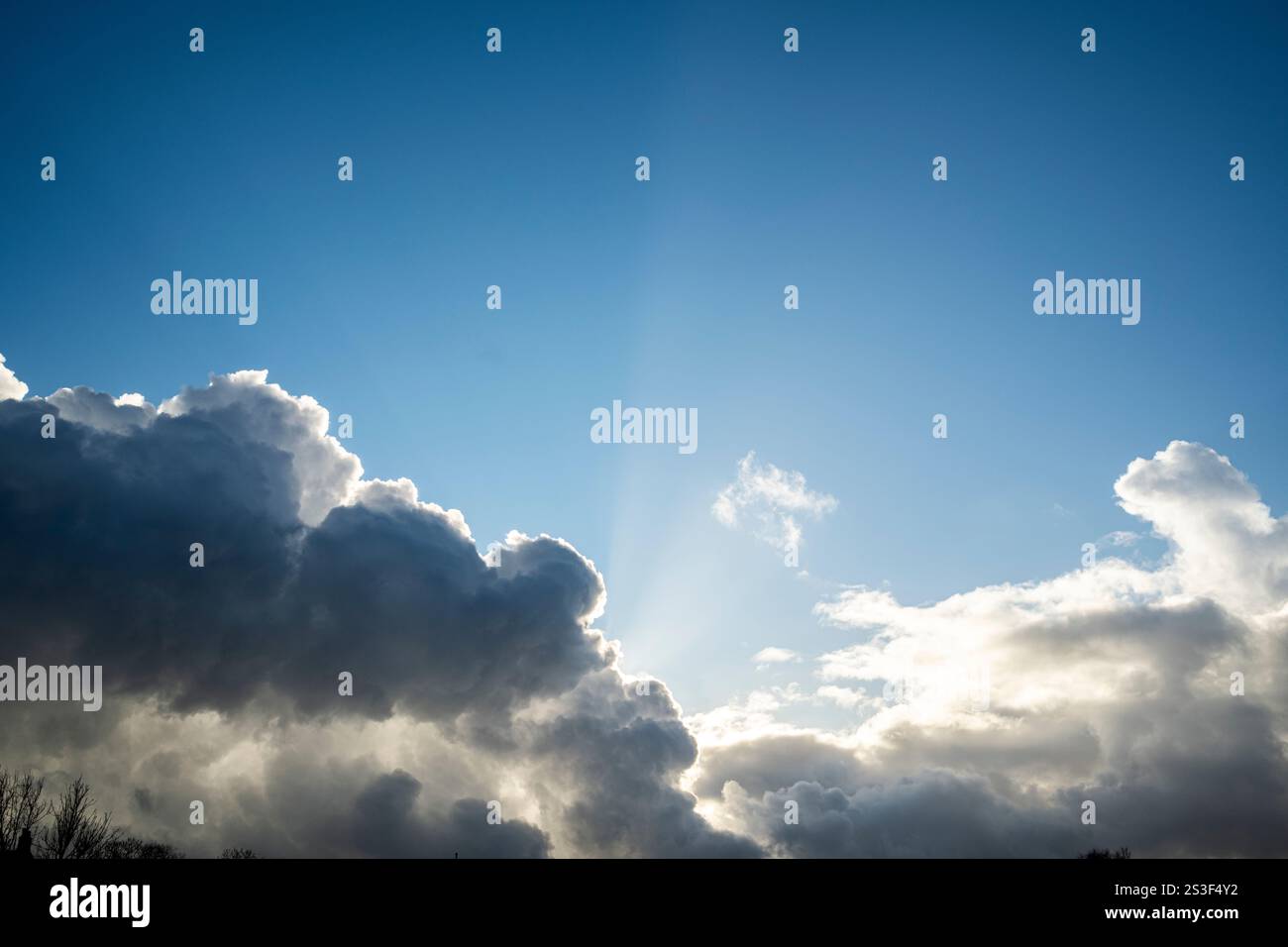 Impressive snow cloud formations Lancashire, UK Stock Photo