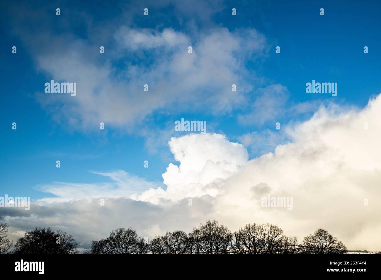Impressive snow cloud formations Lancashire, UK Stock Photo
