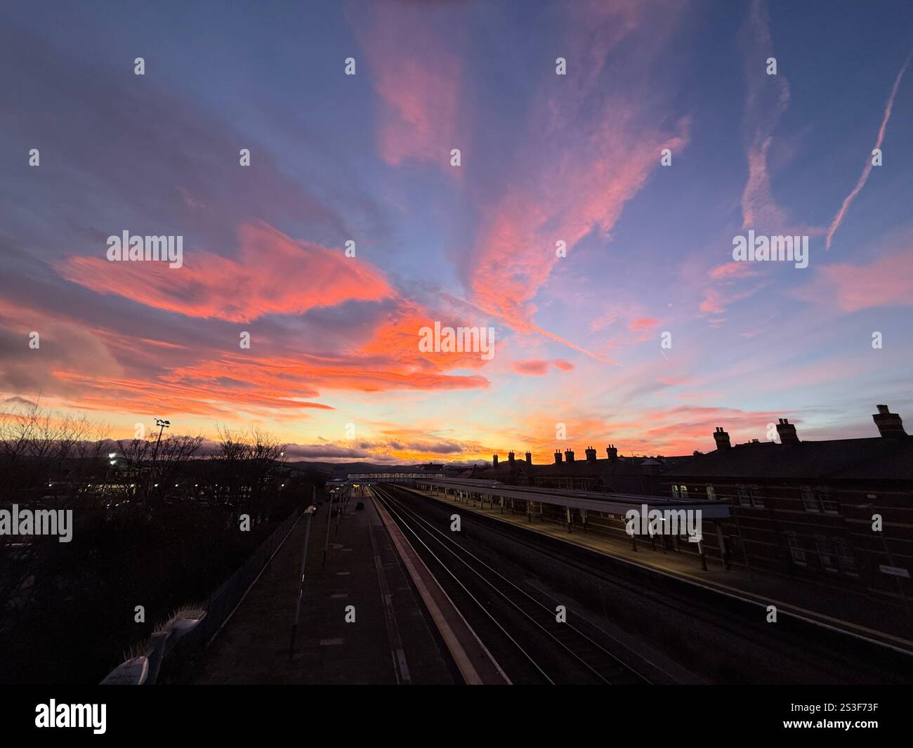sunset in the evening - Smartphone Captured Stock Image