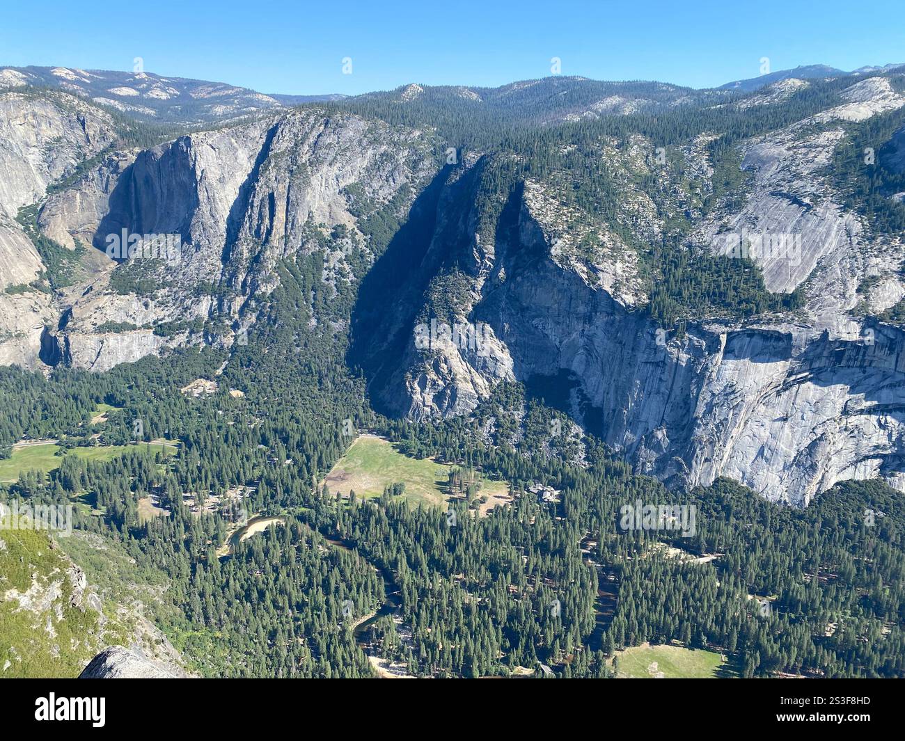 Panorama of Yosemite Valley California - Smartphone Captured Stock Image