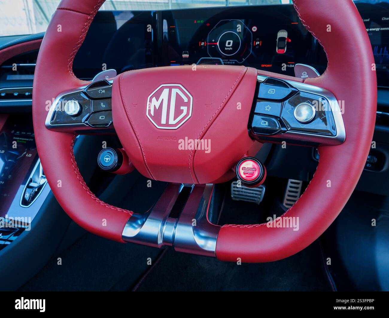 Hong Kong, China Dec 13 , 2024 : MG Cyberster EV Interior Dec 13, 2024 ...