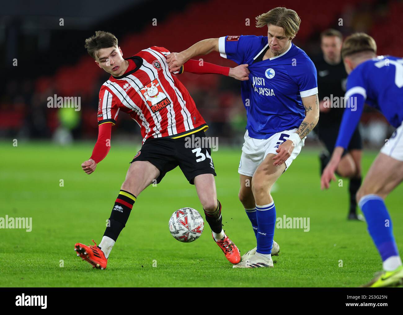 Sheffield, England, 9th January 2025. Louie Marsh of Sheffield United