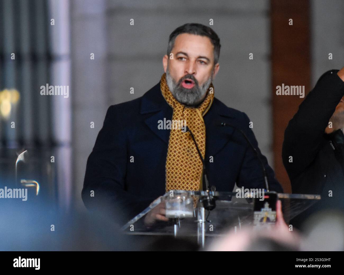 Madrid, Madrid, SPAIN. 9th Jan, 2025. The leader of the VOX,;Santiago ...