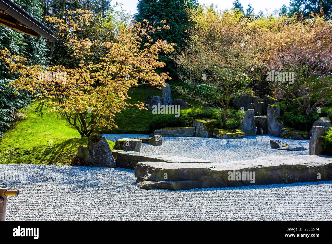 The Japanese dry garden or Japanese rosk garden, often called a Zen