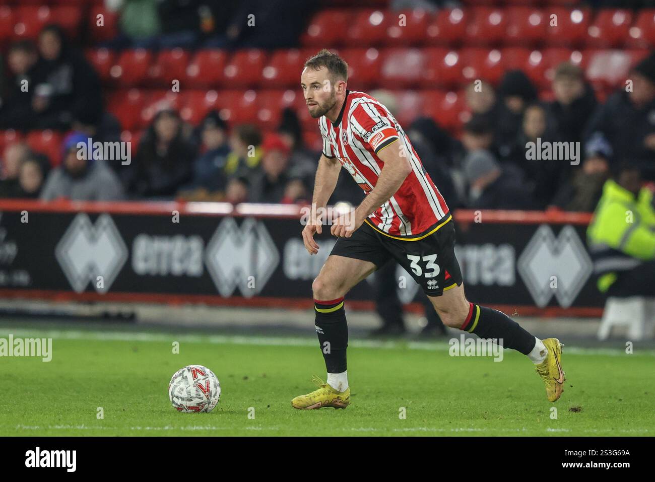 Rhys NorringtonDavies of Sheffield United breaks with the ball during