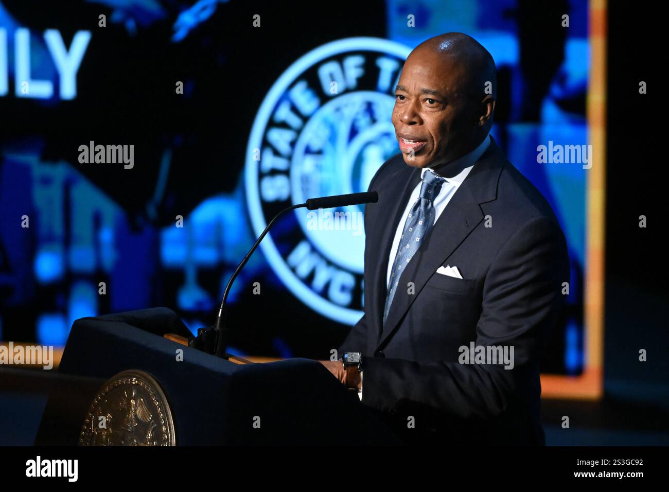 New York City Mayor Eric Adams delivers his fourth State of the City ...