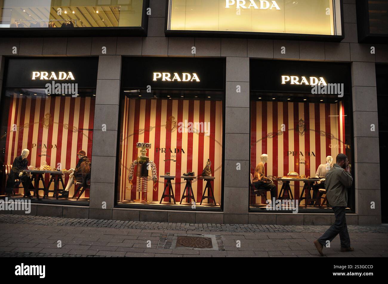 Copenhagen/ Denmark/03 DECEMBER 2024/Prada store on financial ...