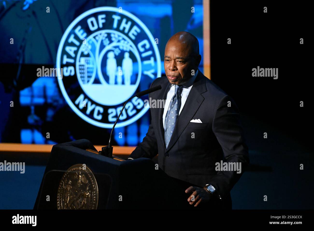 New York City Mayor Eric Adams delivers his fourth State of the City ...
