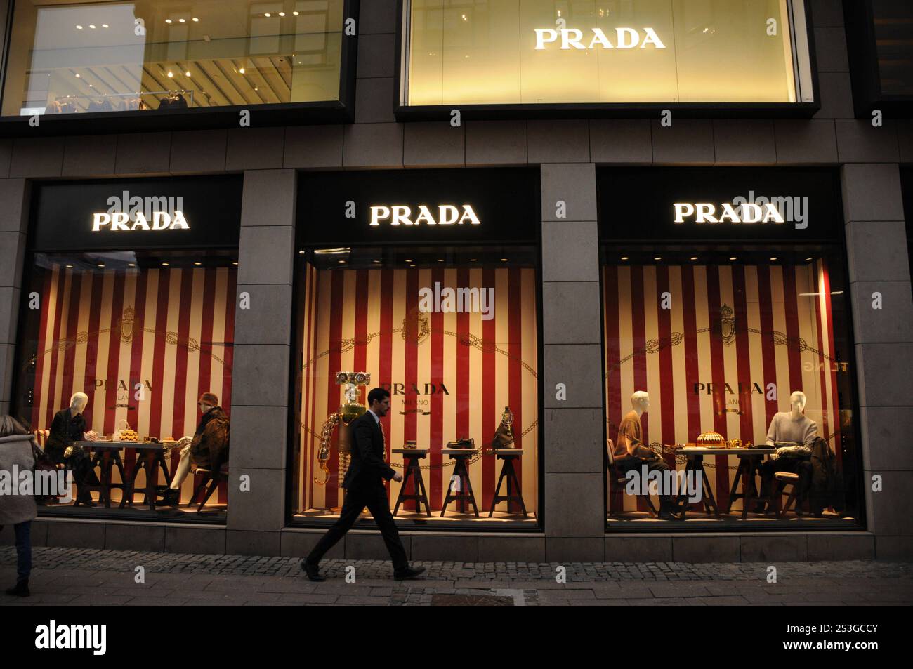 Copenhagen/ Denmark/03 DECEMBER 2024/Prada store on financial ...