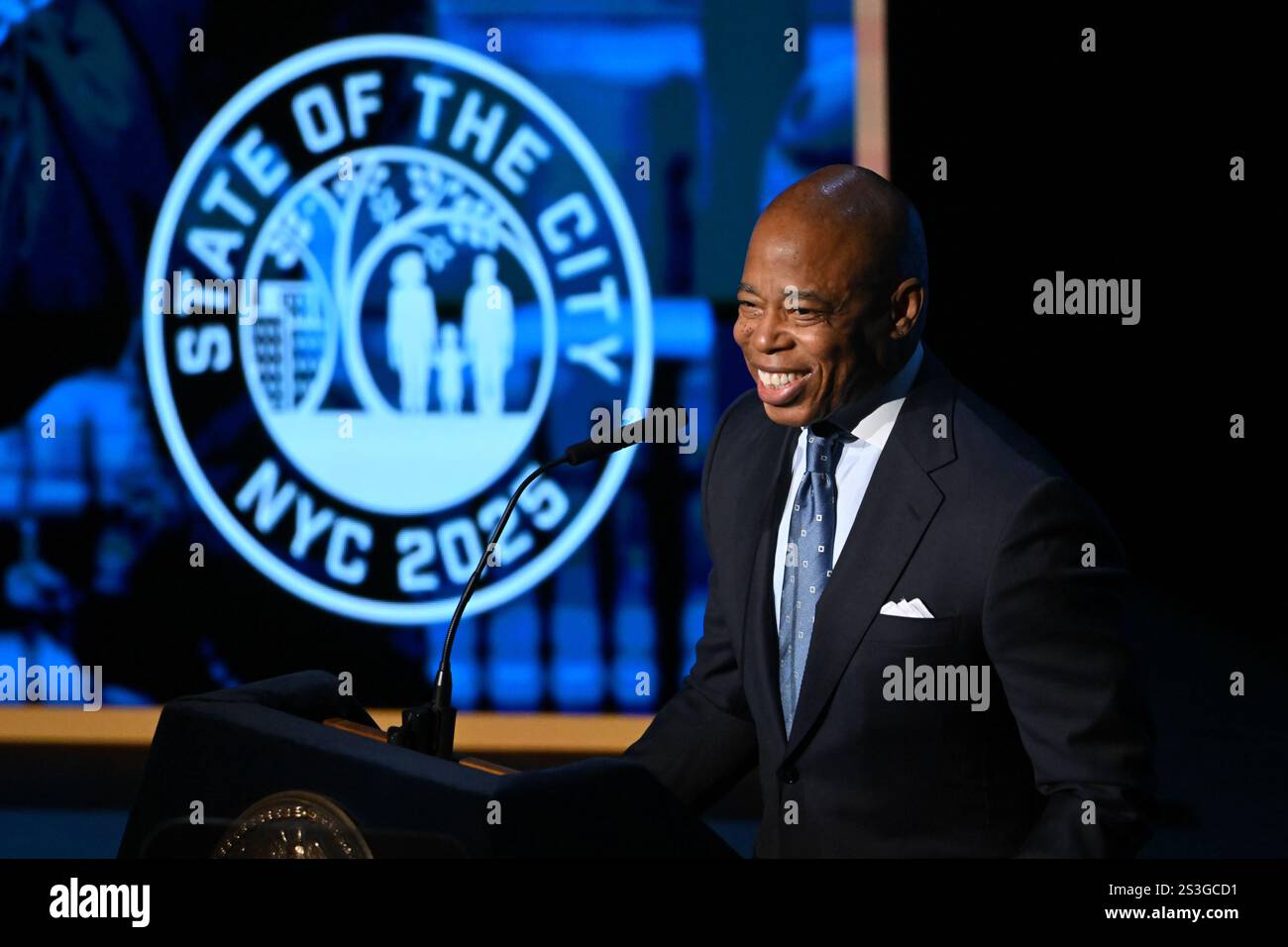 New York City Mayor Eric Adams delivers his fourth State of the City ...