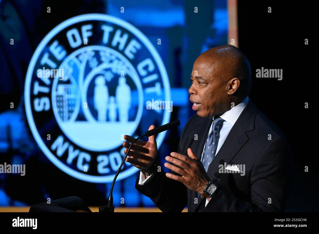 New York City Mayor Eric Adams delivers his fourth State of the City ...
