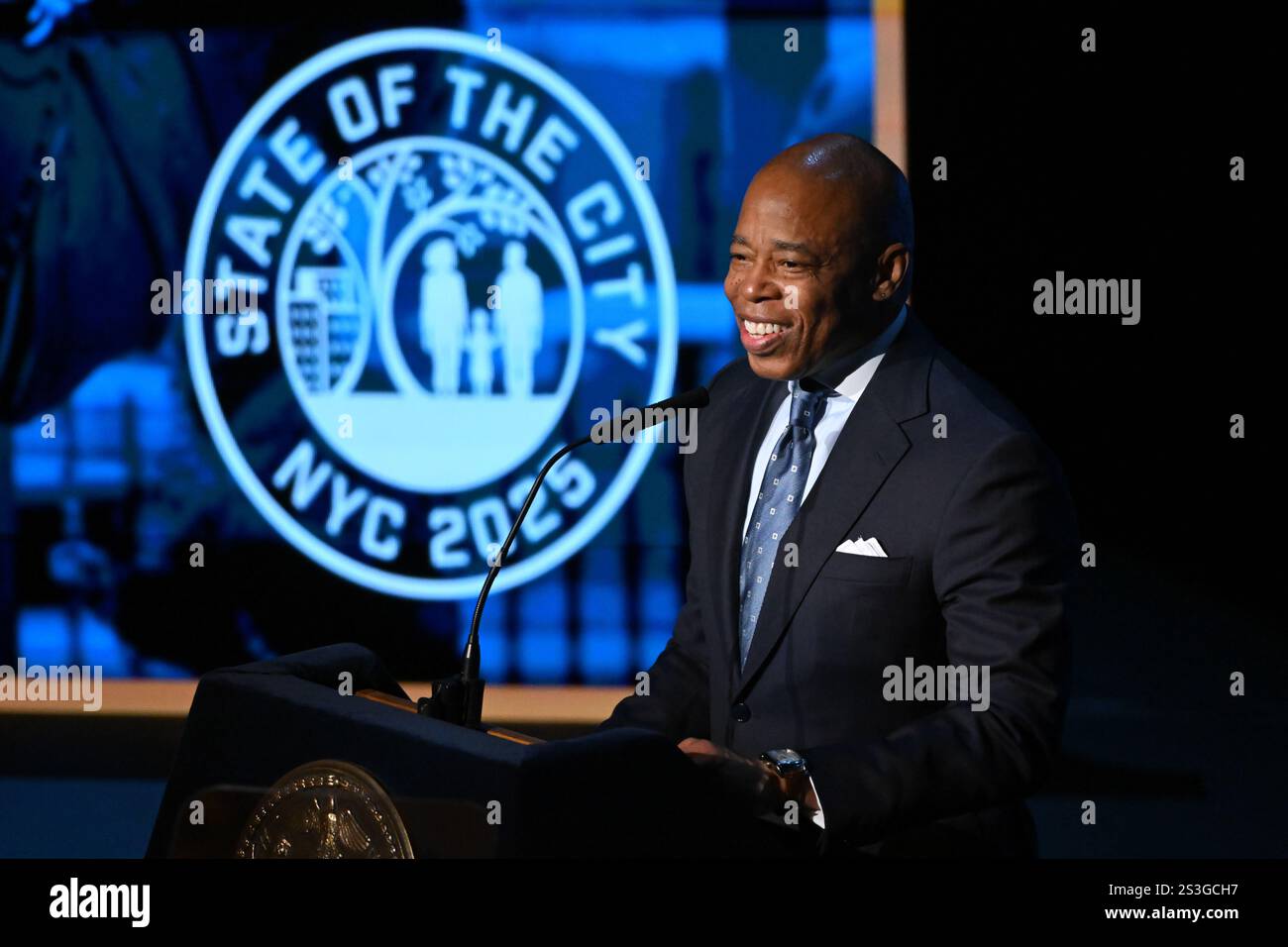 New York City Mayor Eric Adams delivers his fourth State of the City ...