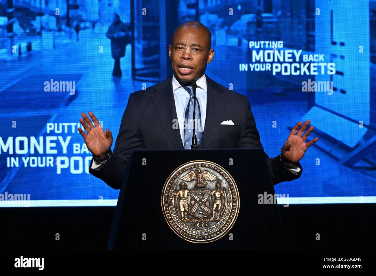 New York City Mayor Eric Adams delivers his fourth State of the City ...