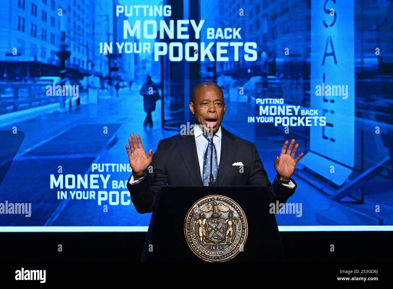 New York City Mayor Eric Adams delivers his fourth State of the City ...