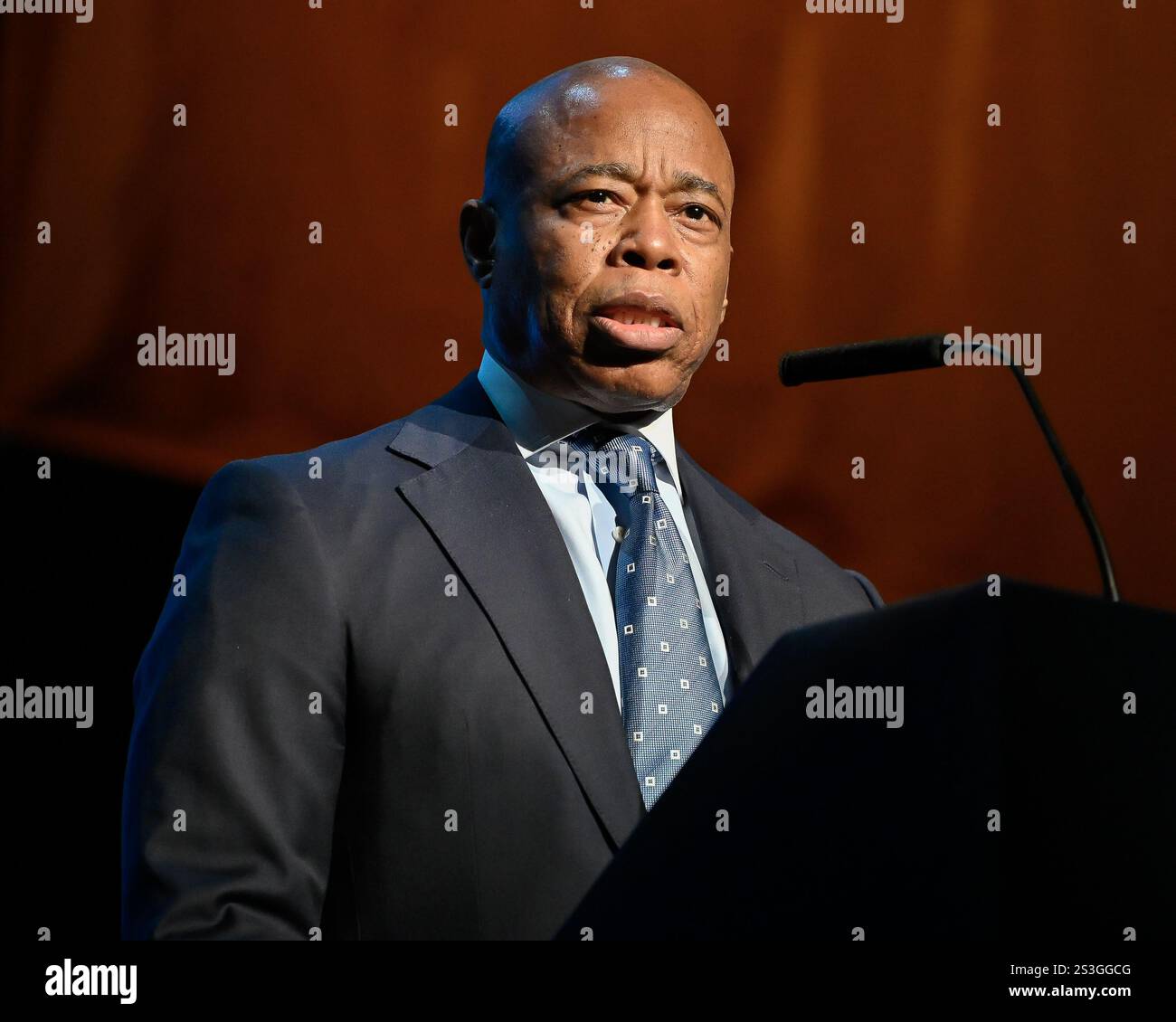 Mayor Eric Adams delivers the State of the City Address at the Apollo ...