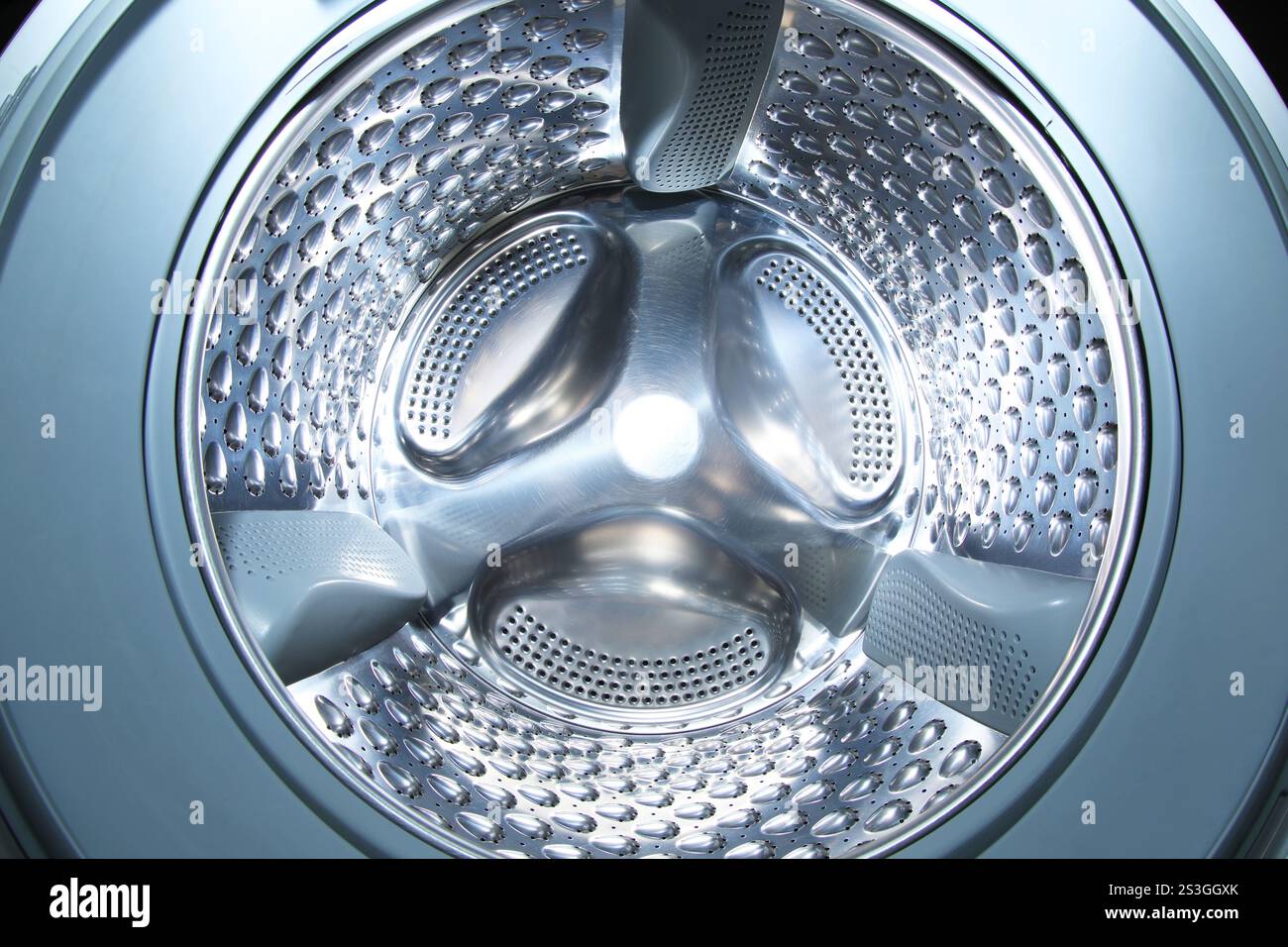 Washing machine with empty drum as background, closeup Stock Photo - Alamy