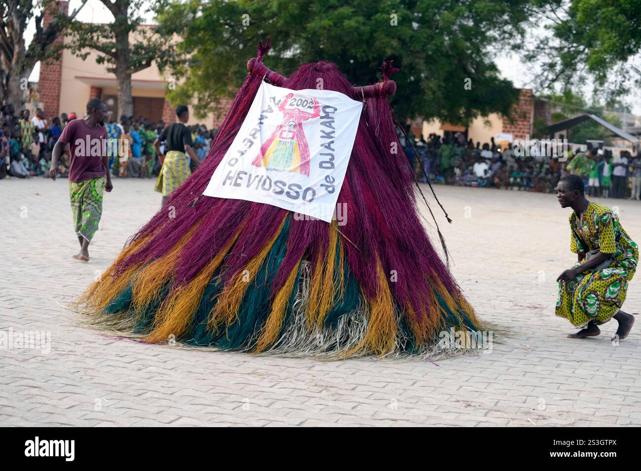 Zangbeto masquerades the traditional Voodoo guardians of the night