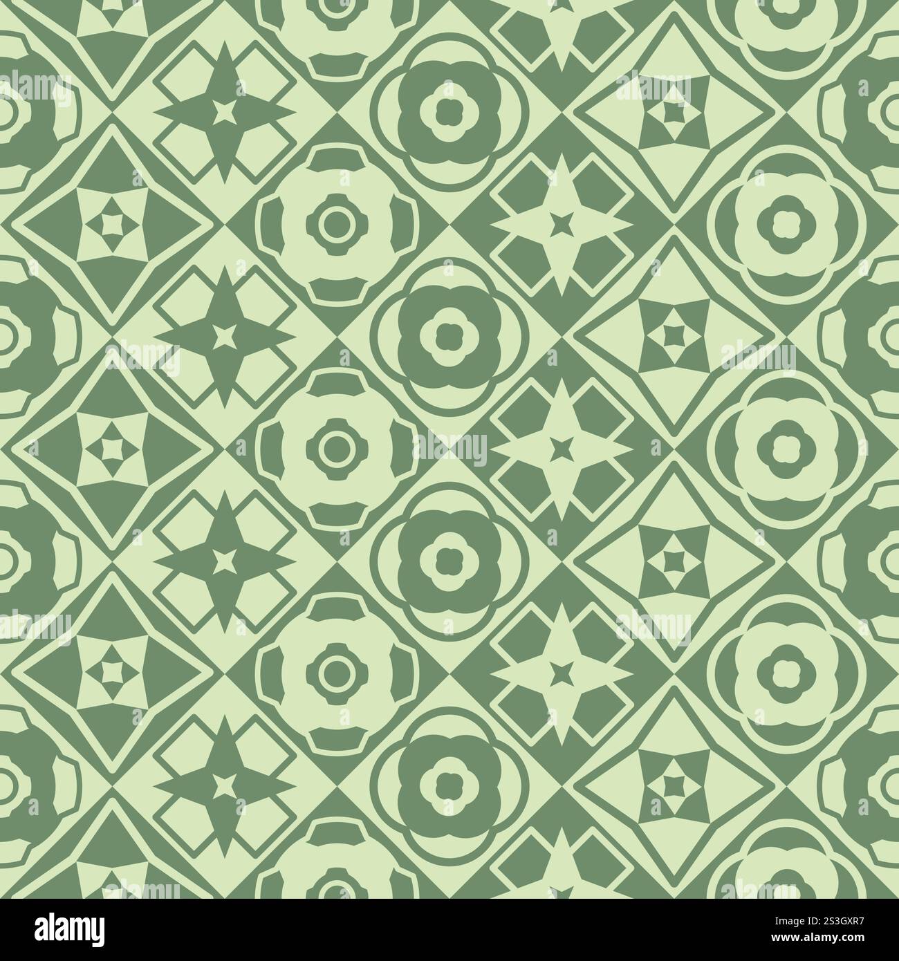 Abstract geometric seamless pattern with diamond shapes vector illustration Stock Vector