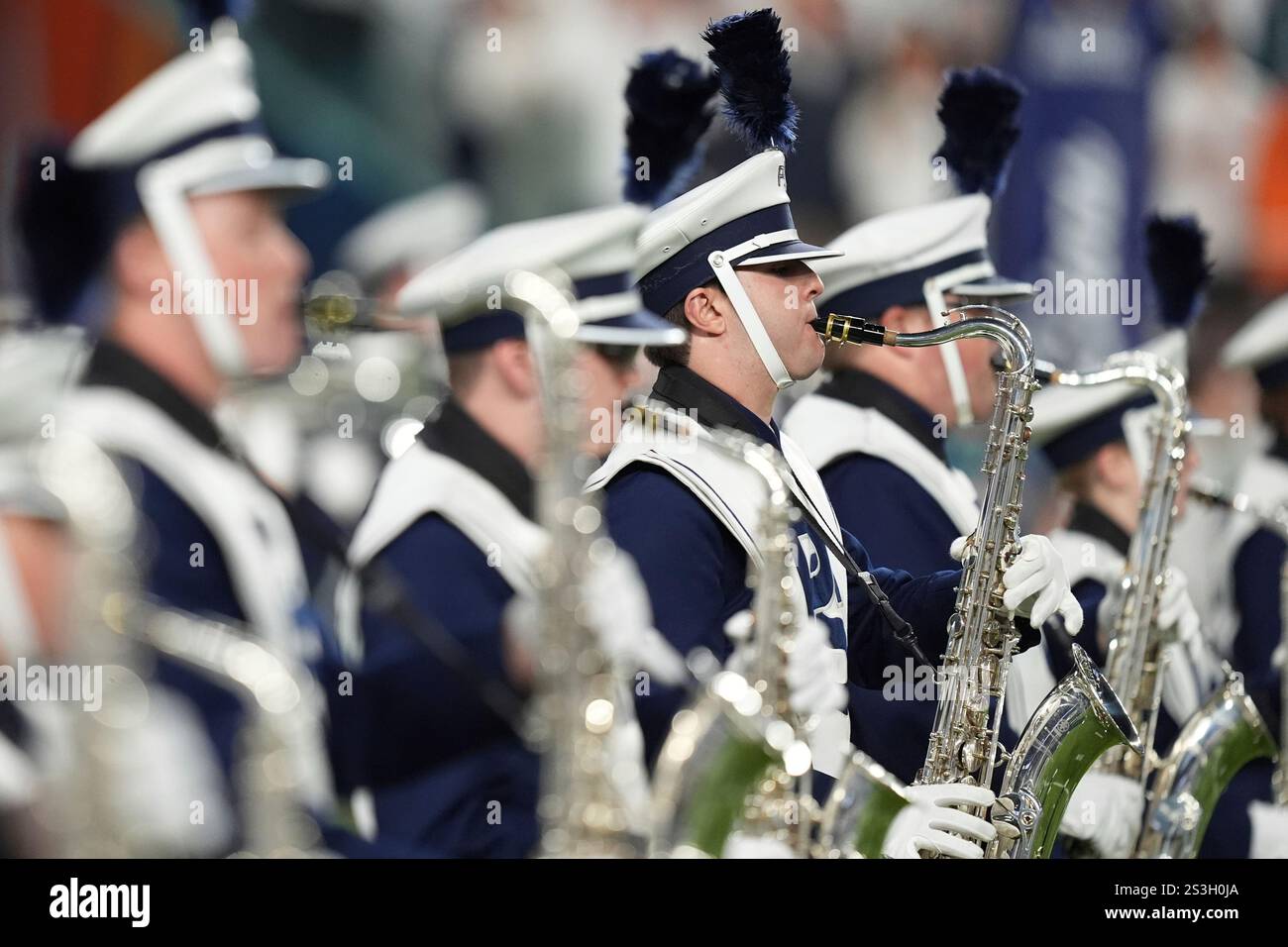 The Penn State band performs before the start of the Orange Bowl NCAA