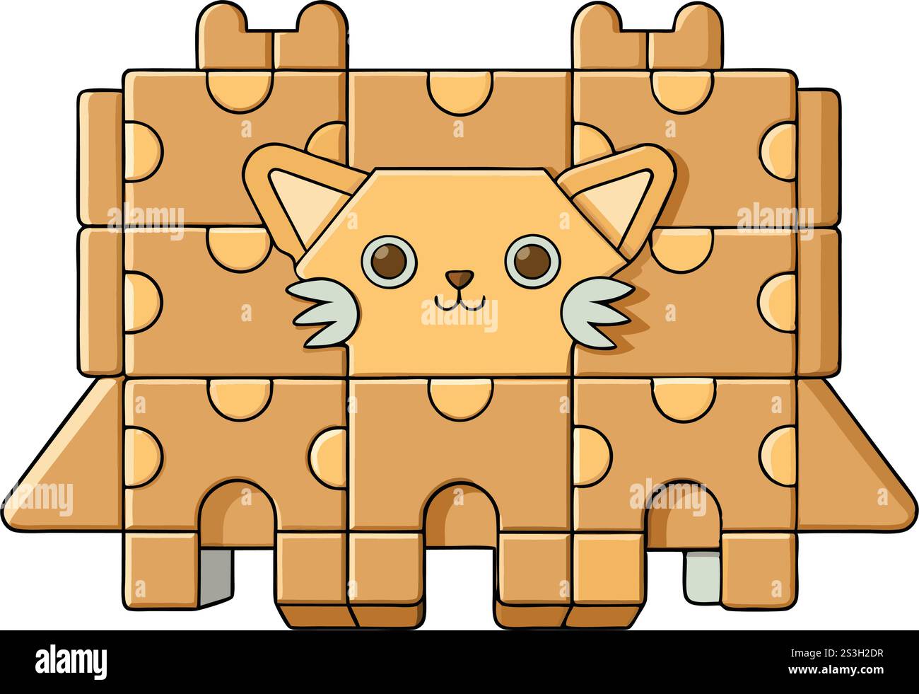 Creative laser cut cardboard puzzle featuring animal inspired shapes ...