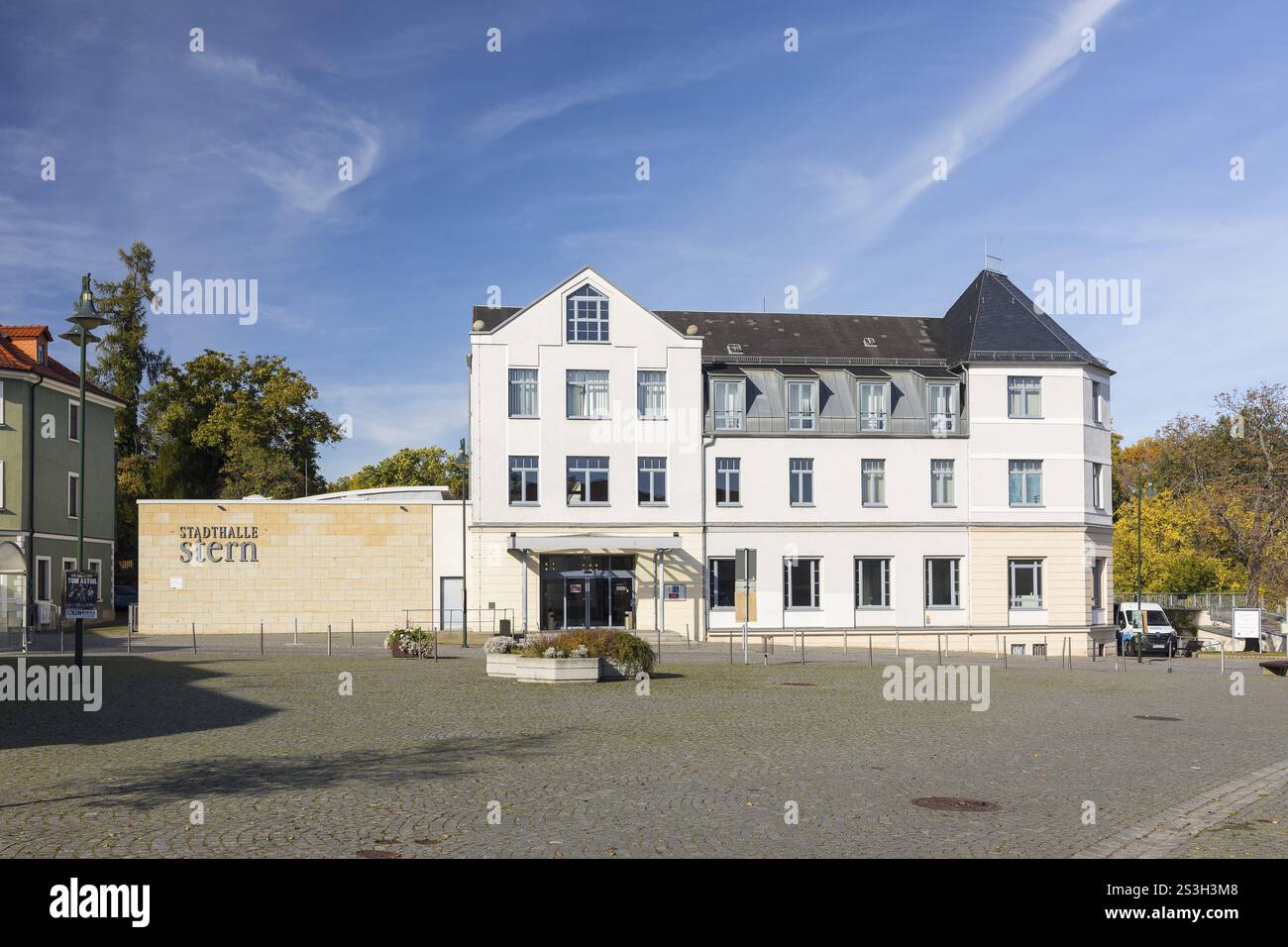Civic hall Stern am Altmarkt, Riesa, Saxony, Germany, Europe Stock ...