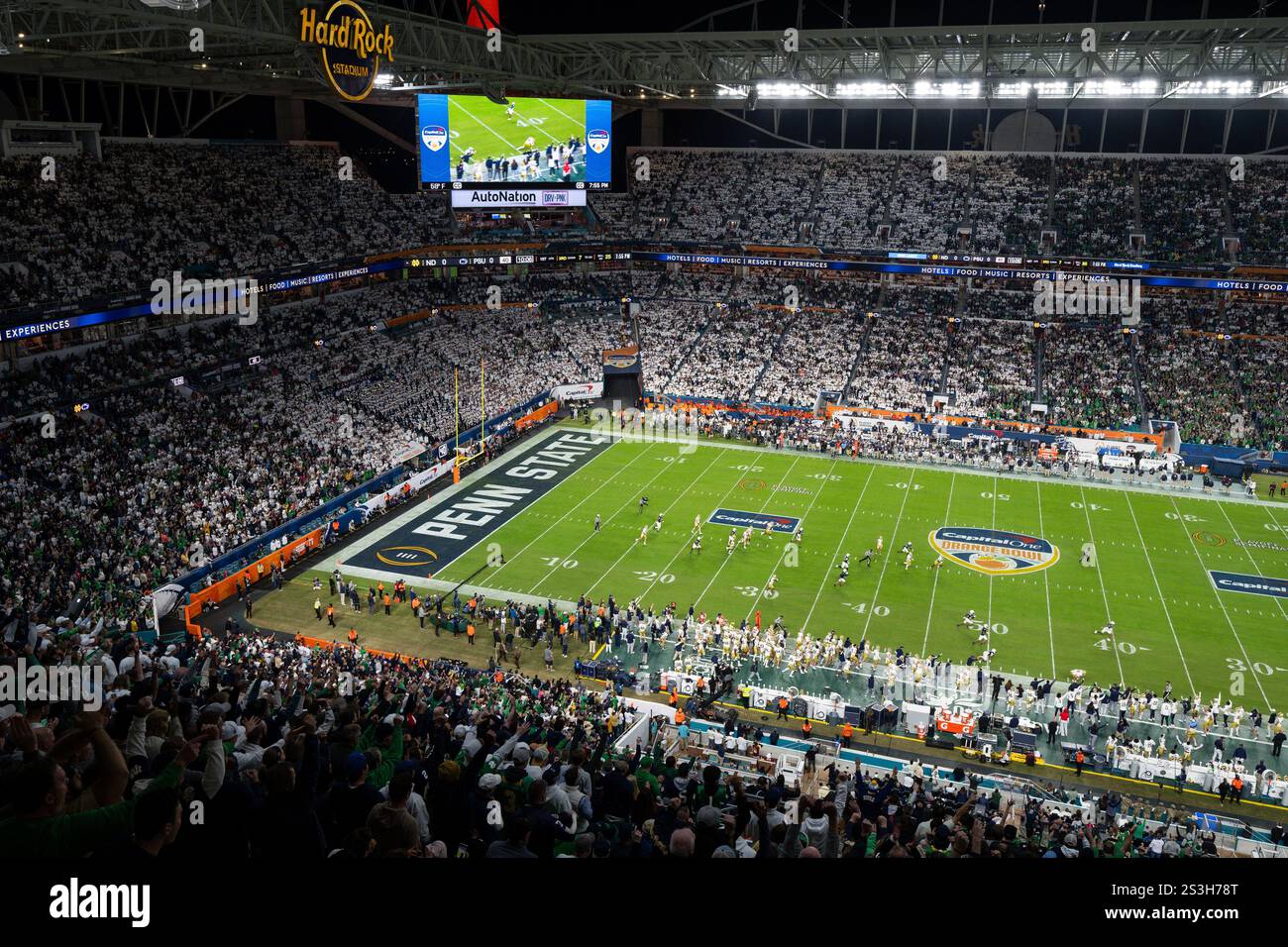 General view of the crowd at Hard Rock Stadium during the 2025 Capital