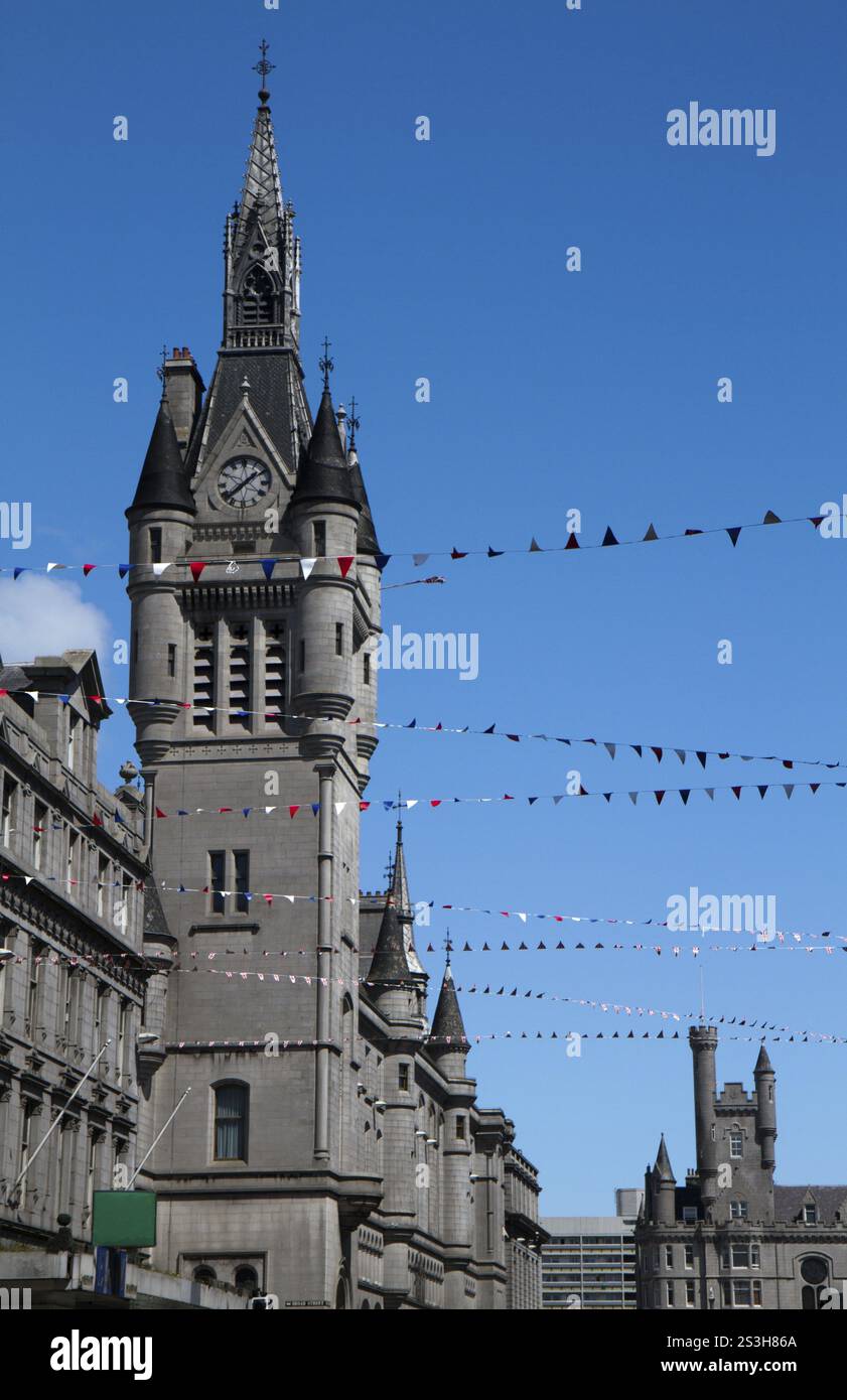 West tower of the town hall, Aberdeen, Scotland Scotland Stock Photo