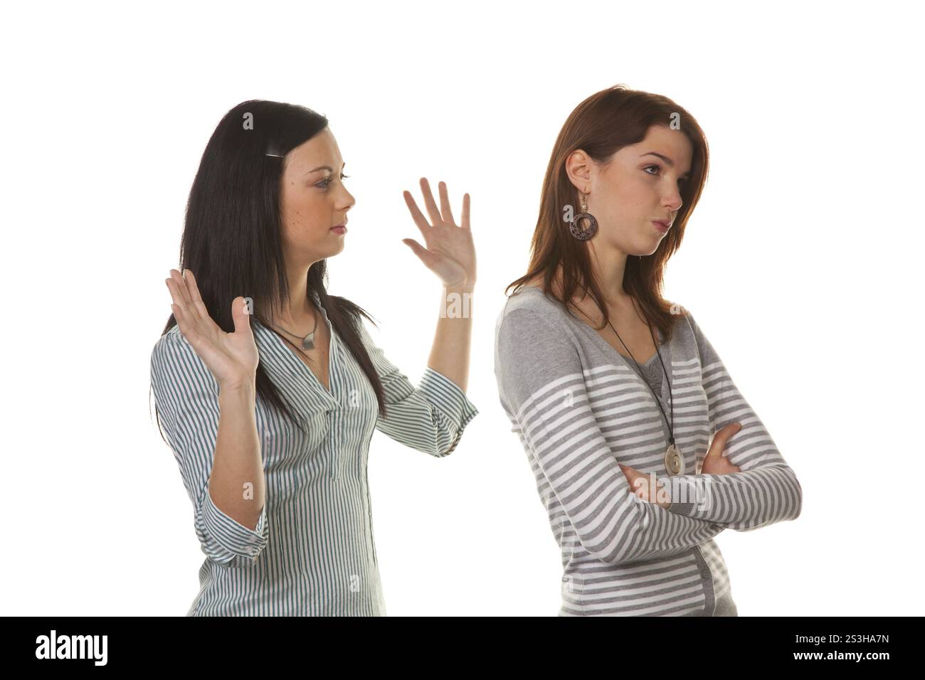 Two young womans arguing hi-res stock photography and images - Alamy