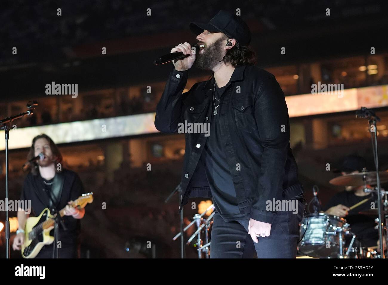 Singer Nate Smith performs during the half time at the Orange Bowl NCAA