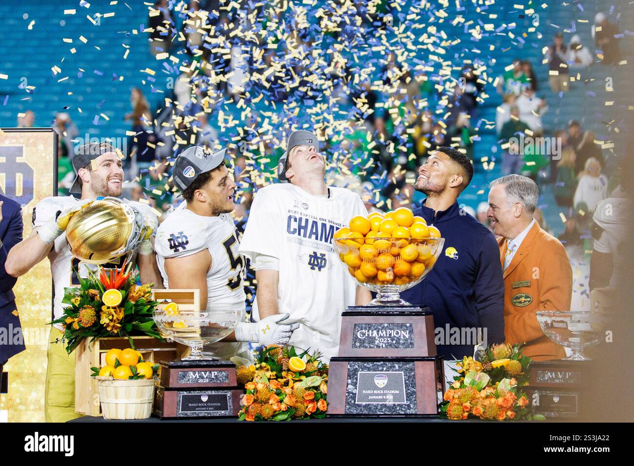 Linebacker Marcus Riley January 09, 2025: Notre Dame head coach Marcus Freeman, Notre Dame ...