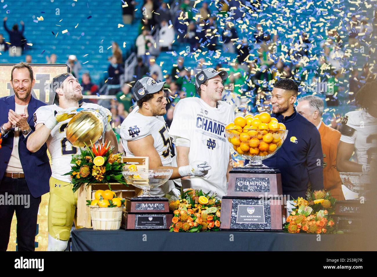 Linebacker Marcus Riley January 09, 2025: Notre Dame head coach Marcus Freeman, Notre Dame ...