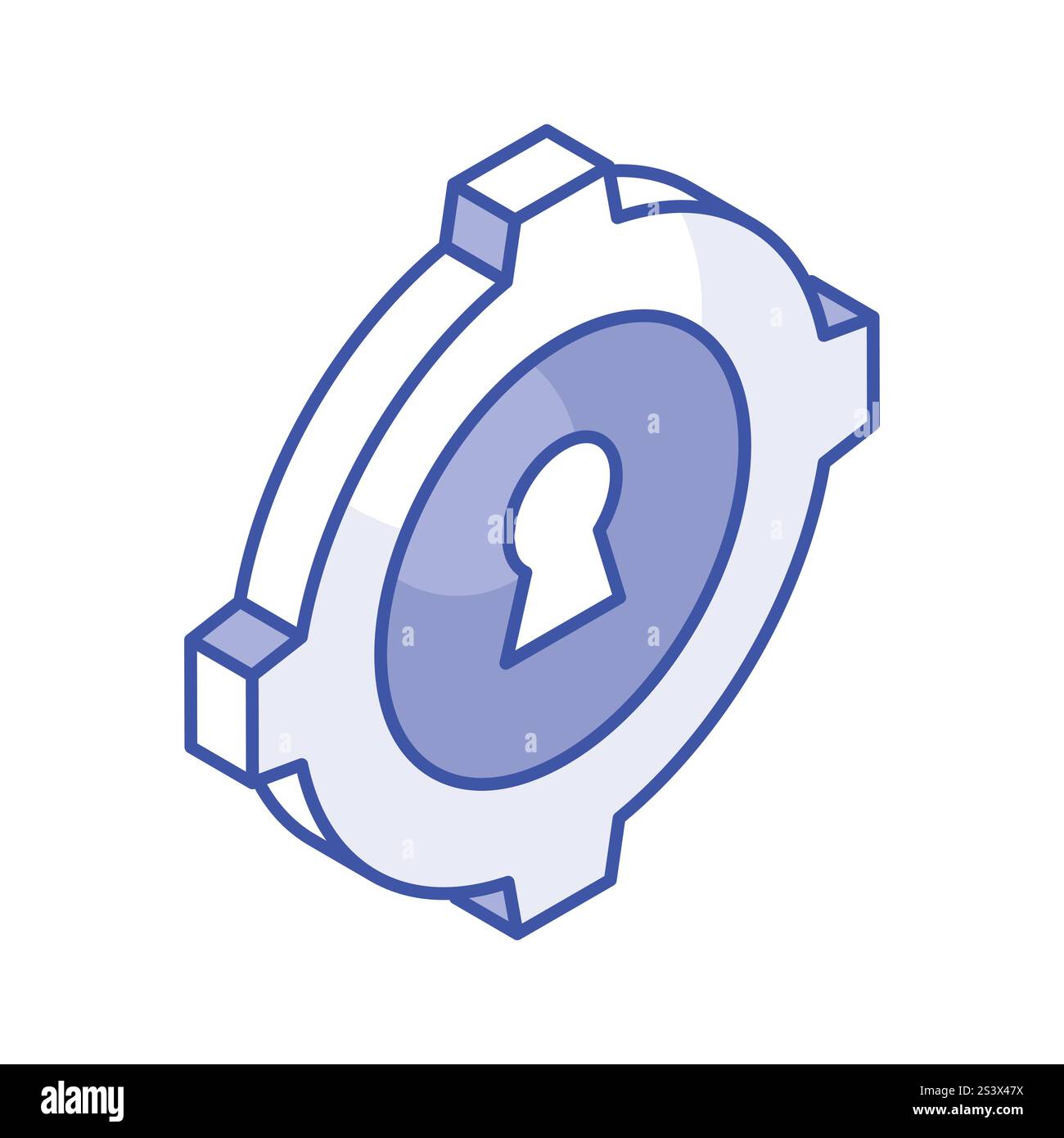 An isometric icon of target protection in trendy style Stock Vector ...