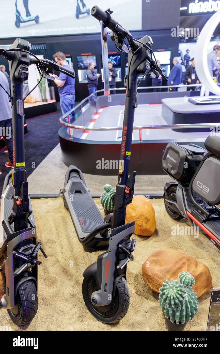 The SuperScooter GT3 Pro, by Segway, on display at the Las Vegas
