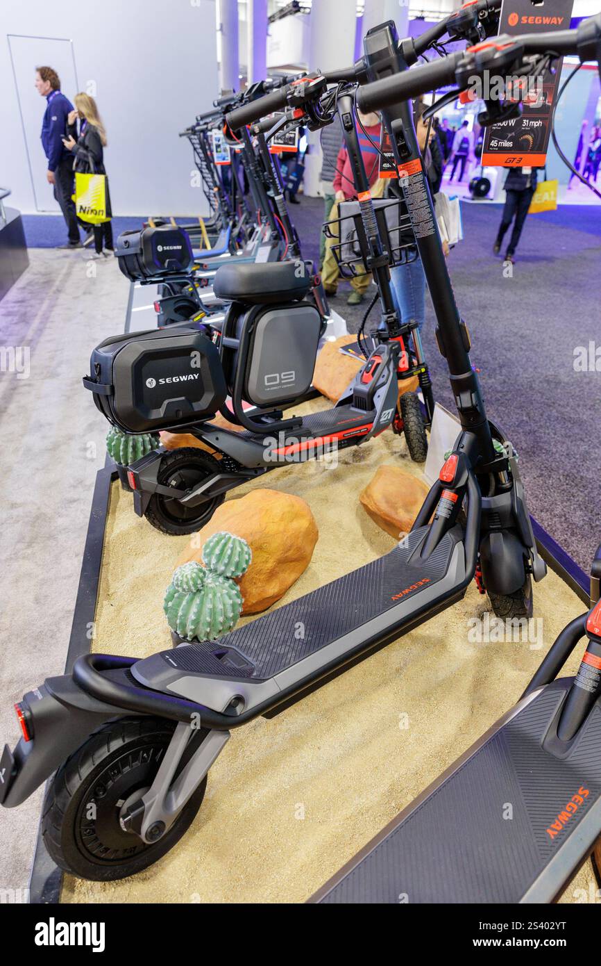 The SuperScooter GT3 Pro, by Segway, on display at the Las Vegas