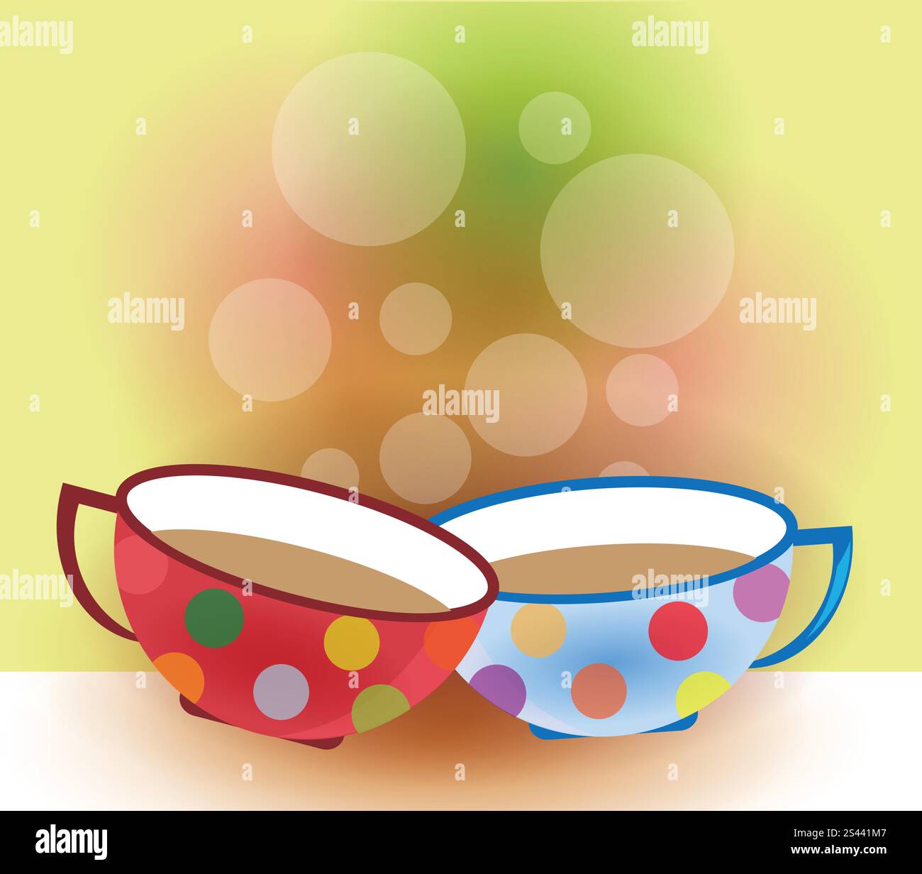 two coffee cups Stock Vector