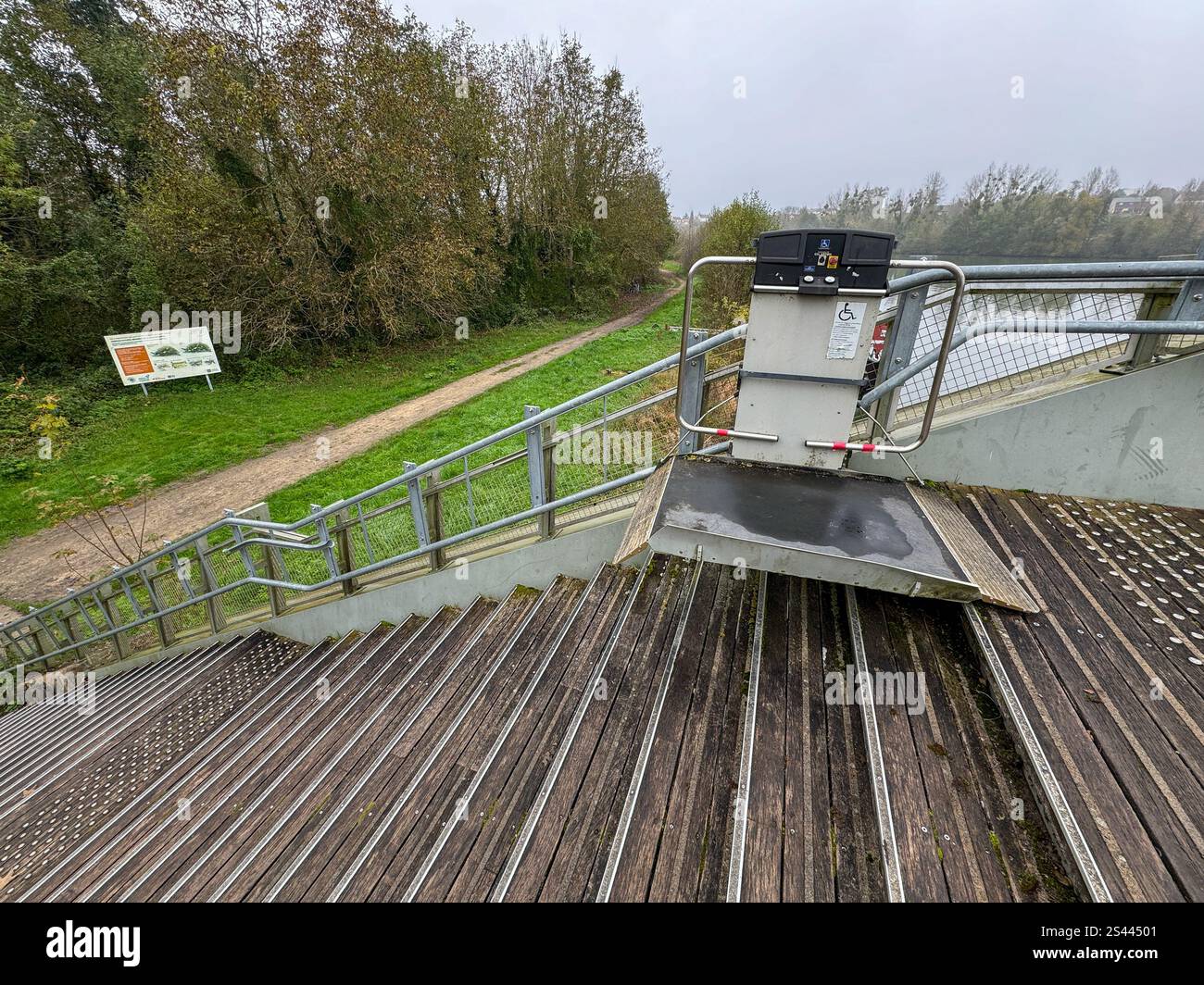 Vegetation beside the stairs hi-res stock photography and images - Alamy