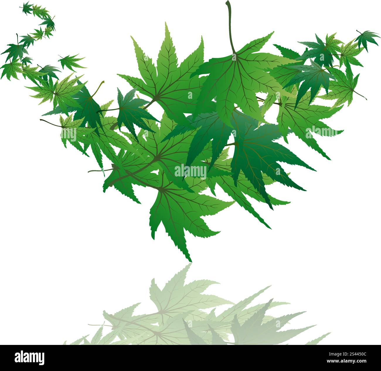 Background frame from maple leaves. Vector illustration Stock Vector ...