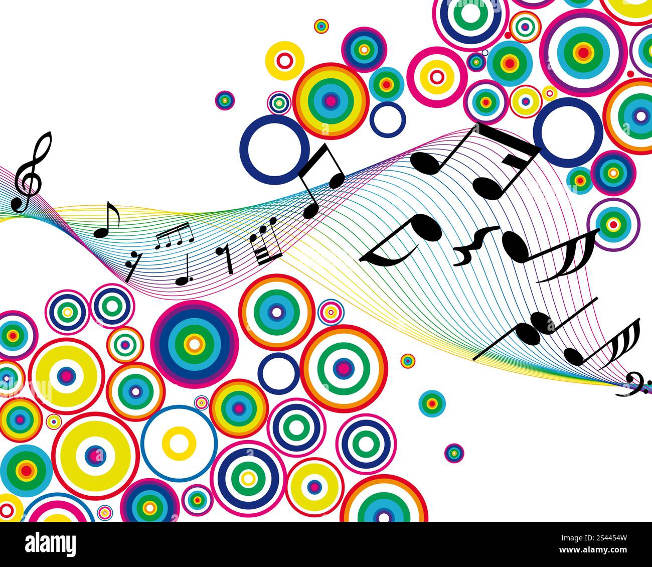 Musical notes stuff vector background for use in design Stock Vector