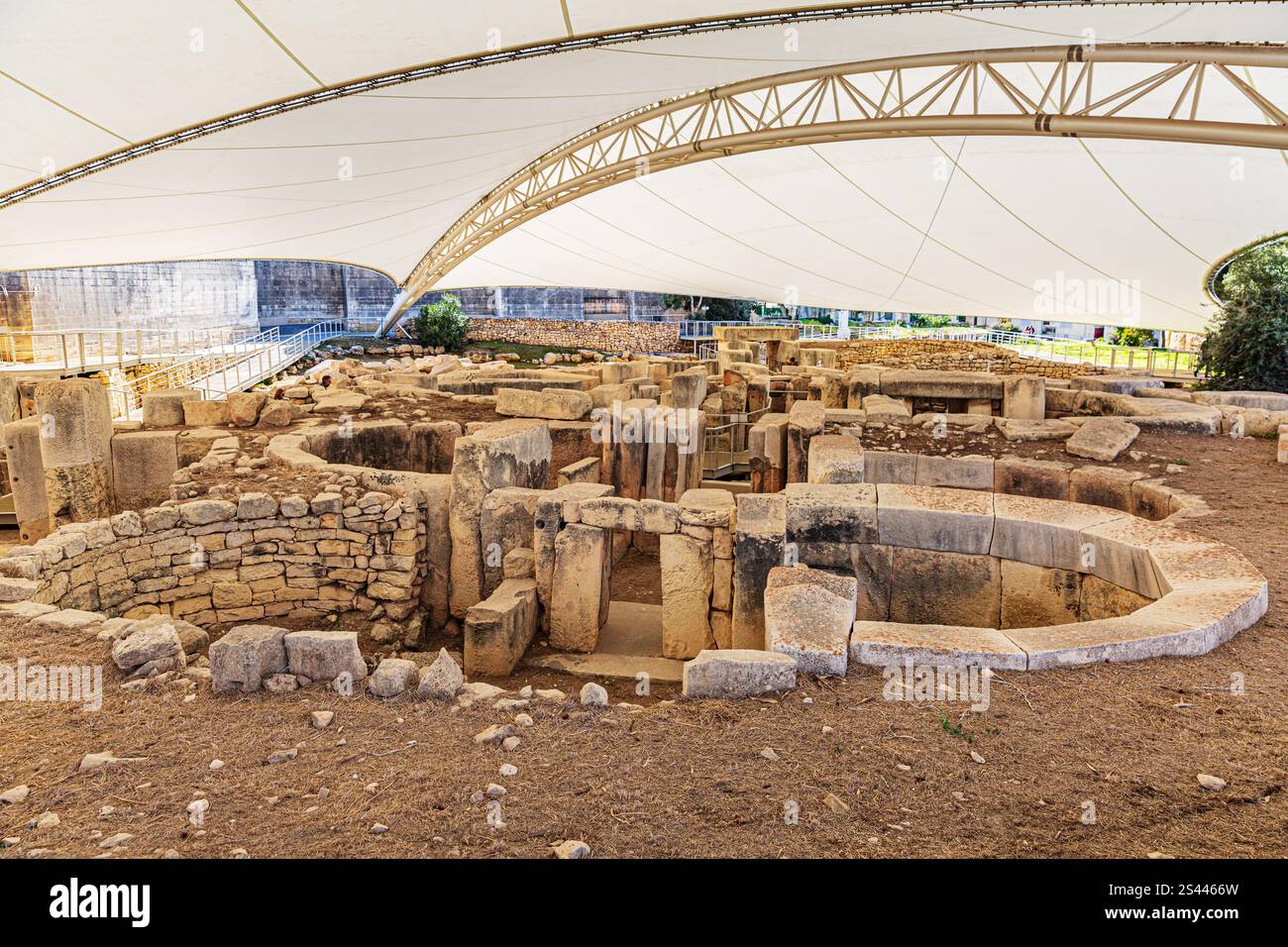 Exploring The Ancient Hagar Qim Temple Complex In Malta Stock Photo Alamy