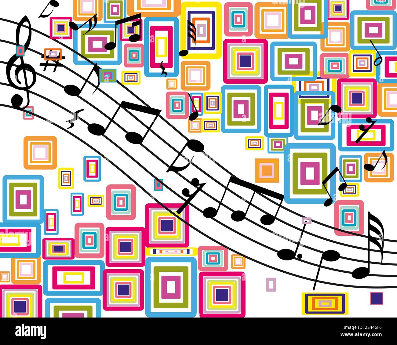 Musical notes stuff vector background for use in design Stock Vector