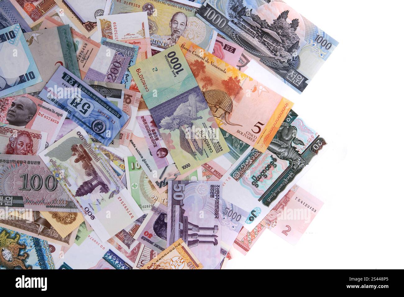 world banknote collection as very nice financial background Stock Photo ...