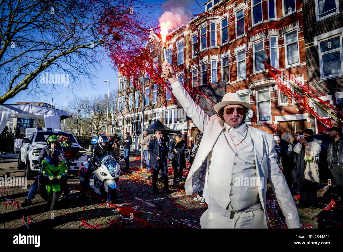 ROTTERDAM - 10/01/2025, The funeral procession for 14-year-old Jack ...
