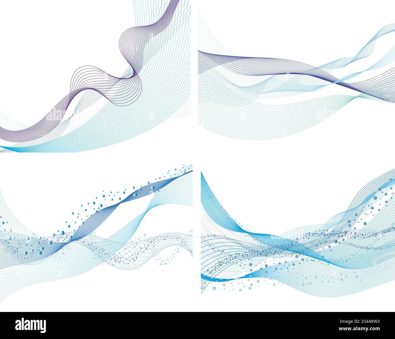 Set of nine abstract vector water background Stock Vector Image & Art ...