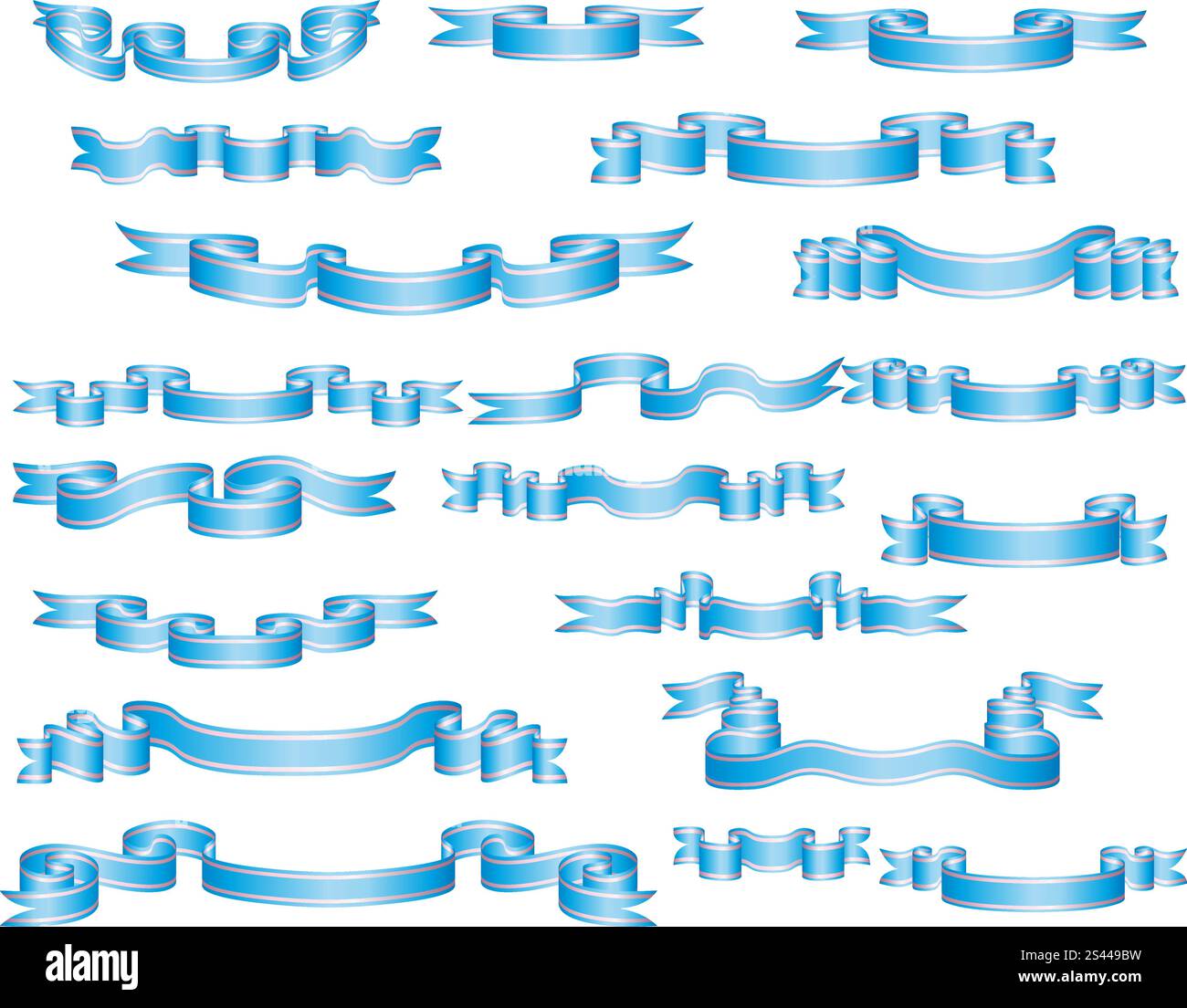 Set of different blue vector ribbons for design use Stock Vector Image ...