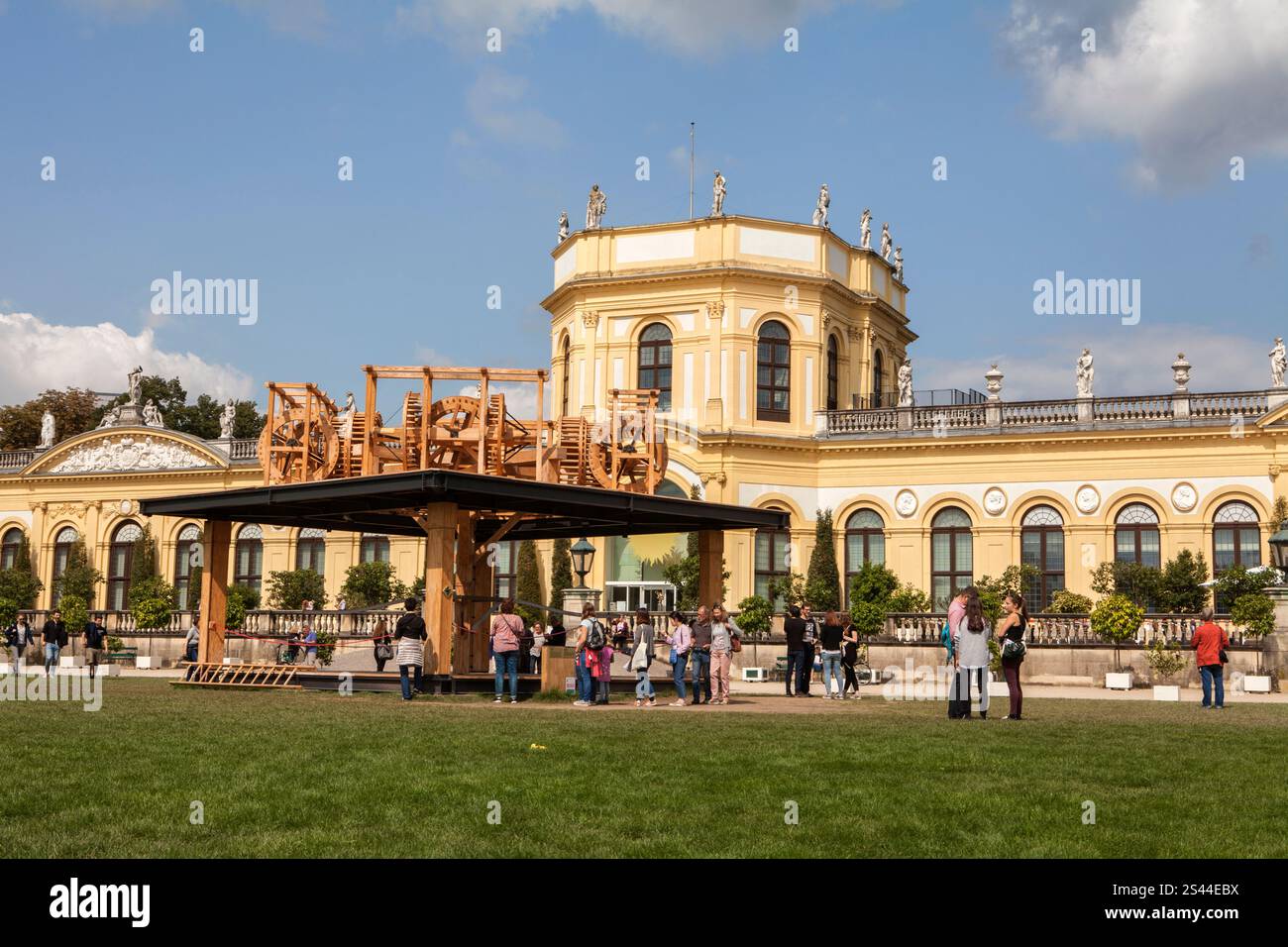 Antonio Vega Macotela, The Mill of Blood, documenta 14 exhibition,  Open-Air, 2017, Orangerie, Karlsaue, Kassel, Germany, Europe Stock Photo
