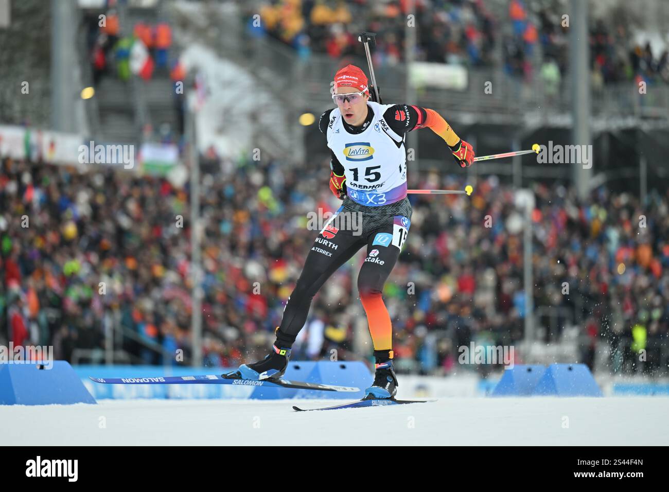 10 January 2025, Thuringia, Oberhof Biathlon World Cup, sprint 10 km